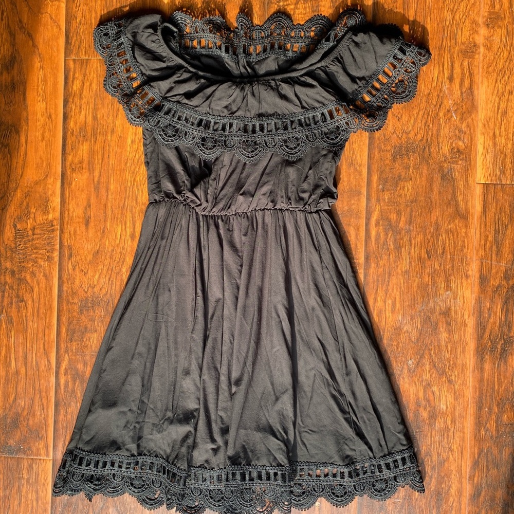 Black mini dress